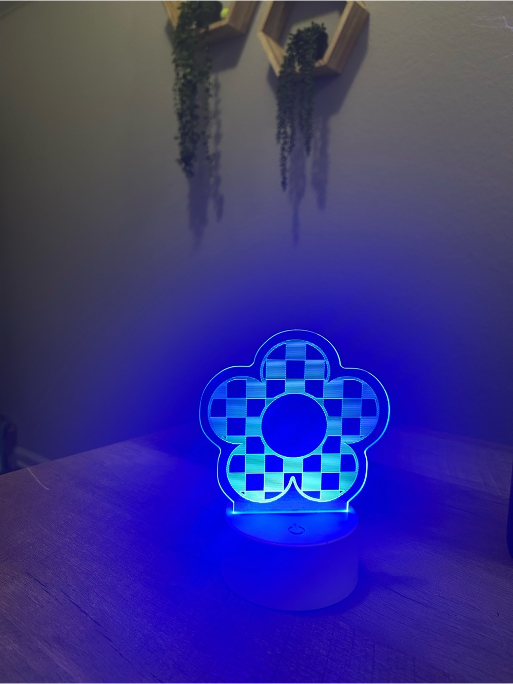 LED Flower Night Light - Blue Glow